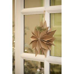 Ib Laursen Stjerne til ophng 14-kantet natur Stella :25 cm