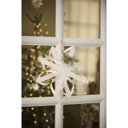 Ib Laursen Stjerne til ophng 8-kantet hvid Stella : 30 cm