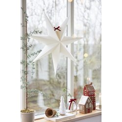 Ib Laursen Stjerne til ophng papir hvid 7-kantet  60 cm