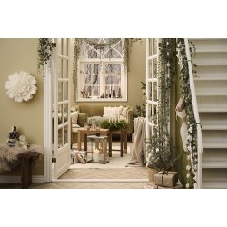 Ib Laursen Stjerne til ophng rund hvid Stella : 40 cm