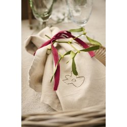 Ib Laursen Stofserviet Tradition med engel hrfarvet 40x40cm.