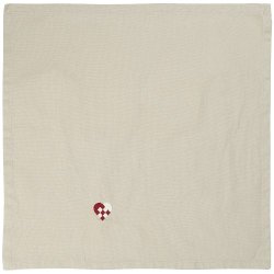 Ib Laursen Stofserviet Tradition med flettet hjerte hrfarvet 40x40cm.