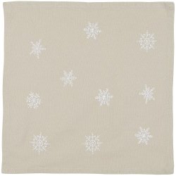 Ib Laursen Stofserviet Tradition med hvide snefnug hrfarvet