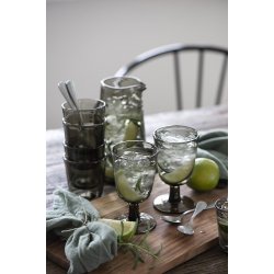 Ib Laursen Stofserviet dobbeltvvet dusty chalk green 40x40 cm.