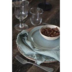 Ib Laursen Stofserviet dobbeltvvet dusty chalk green 40x40 cm.