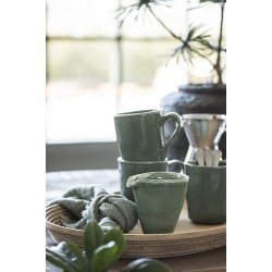 Ib Laursen Stofserviet dobbeltvvet dusty chalk green 40x40 cm.