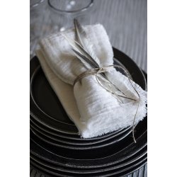 Ib Laursen Stofserviet dobbeltvvet hvid 40x40 cm