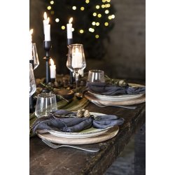 Ib Laursen Stofserviet dobbeltvvet mrkegr