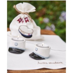 Speedtsberg studenterpose med broderi 18X24 cm - bomuld/hr rd/bl 1 stk.