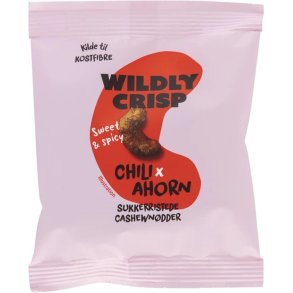 Wildly Crisp - Sukkerristede cashewn�dder med chili og ahorn - 25g