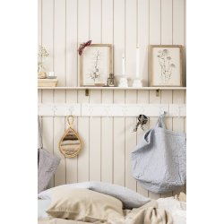 Ib Laursen Taske quiltet hvide og bl mlkedrengestriber