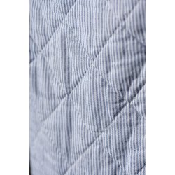 Ib Laursen Taske quiltet hvide og bl mlkedrengestriber