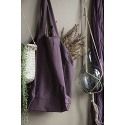 Ib Laursen Taske vendbar aubergine udvendig/rose indvendig