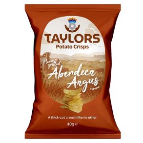  Taylor Flammed angus chips (Brun) 40 g.