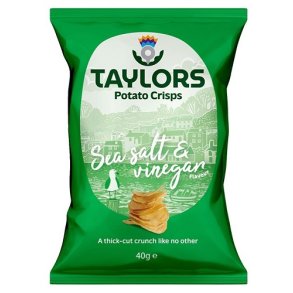 Taylors Seasalt & vinegar chips 40g.