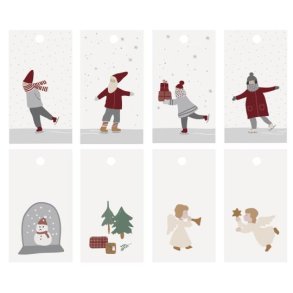 Ib Laursen Til/fra kort 8 ass julemotiver