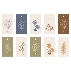 Ib Laursen Til og fra kort 10 ass blomster- og bladmotiver