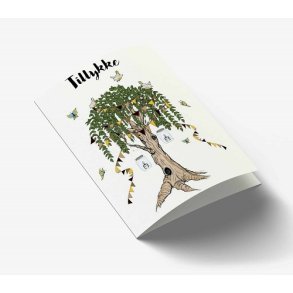 Mouse & Pen -  Tillykke - lille kort