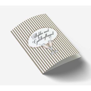 Mouse & Pen - Tillykke med guldbrylluppet - lille A7  kort