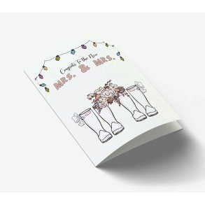 Mouse & Pen -To the new Mrs. & Mrs. kort -  lille  A7 Kort