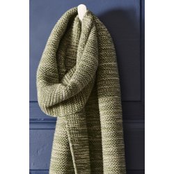 Ib Laursen - Trklde grn melange strikket 25x160cm