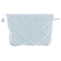 Ib Laursen Toilettaske velour lysebl