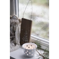 Ib Laursen Trskilt med hvidt juletr