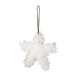 Bloomingville - Tristian Ornament, Hvid, Fjer