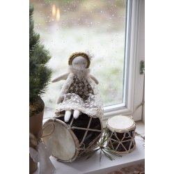 Ib Laursen Tromme mrkebrun 10 cm hj 