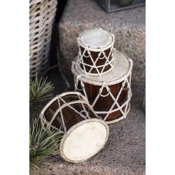 Ib Laursen Tromme mrkebrun 12 cm hj 