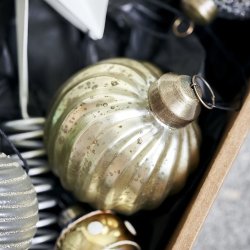 House Doctor - Julepynt, Twist, Mat guld - 8 diameter