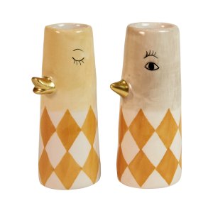 Speedtsberg - Ande vase gul - st af 2 - 4 x 10 cm - keramik