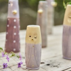 Speedtsberg - ugle vase - st af 2 - 4 x 10 cm - keramik