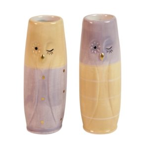 Speedtsberg - ugle vase - st af 2 - 4 x 10 cm - keramik