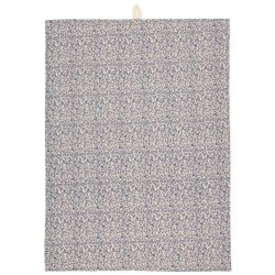 Ib Laursen - Viskestykke Leonora med bl blomsterranker 70x50 cm.