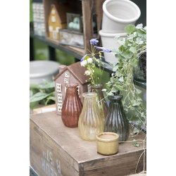 Ib Laursen Vase Anemone rillet 4 ass farver UNIKA varierende strrelser, 1 stk