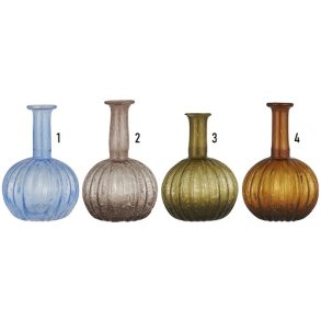 Ib Laursen - Vase med riller 4 ass farver UNIKA 10,5 cm. 1 stk.