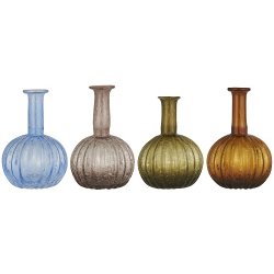 Ib Laursen - Vase med riller 4 ass farver UNIKA 10,5 cm. 1 stk.