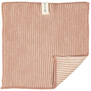 Ib Laursen Vaskeklud ALTUM strikket 27x27 cm rd/brun