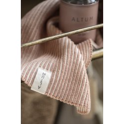 Ib Laursen Vaskeklud ALTUM strikket 27x27 cm rd/brun