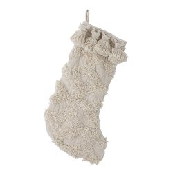 Bloomingville Julestrmpe - Vence Christmas Stocking, Natur, Bomuld, 1 stk.