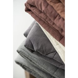 Ib Laursen -Vintage quilt coral almond - 130 x 180 cm