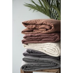 Ib Laursen -Vintage quilt coral almond - 130 x 180 cm