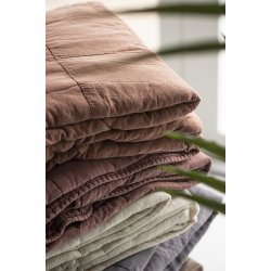 Ib Laursen -Vintage quilt coral almond - 130 x 180 cm