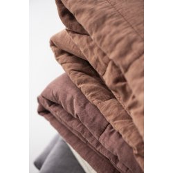 Ib Laursen -Vintage quilt coral almond - 130 x 180 cm