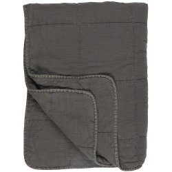 Ib Laursen Vintage quilt thunder grey 130x180 cm.