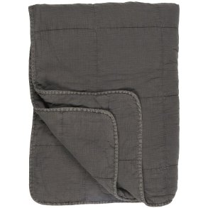 Ib Laursen Vintage quilt thunder grey 130x180 cm.