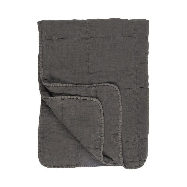 Ib Laursen Vintage quilt thunder grey 130x180 cm.