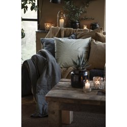 Ib Laursen Vintage quilt thunder grey 130x180 cm.