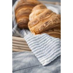  Ib Laursen Viskestykke Asger natur med smalle stvbl striber 50x70 cm